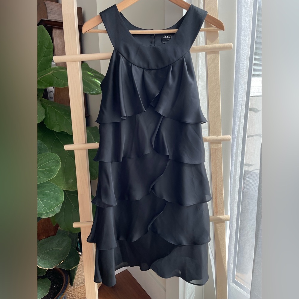 BCBG Paris ruffled cocktail dress